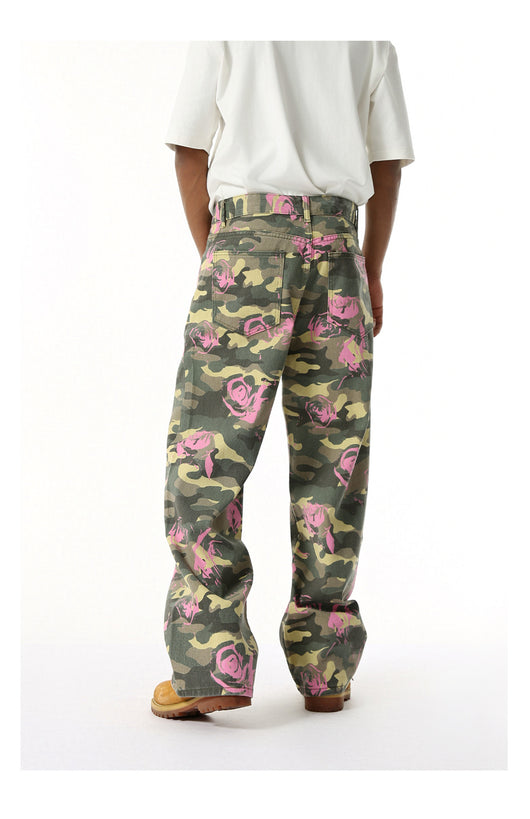 Jeans Rectos Estilo Camuflaje Lavado Clásico - Image 54
