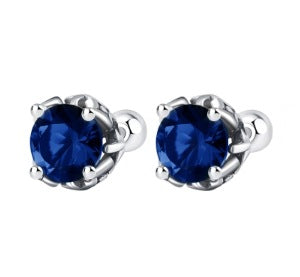 Aretes de Plata Esterlina S925 con Circón Esmeralda y Cierre de Tornillo - Image 13