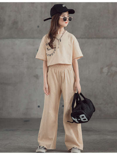 Conjunto Estampado: Camiseta Manga Corta + Pantalón Ancho Pierna Recta - Image 13