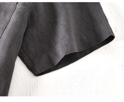 Camisa de Lino Manga Corta para Hombre - Image 18