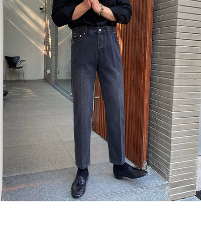 Jeans Slim Fit Estilo Retro Británico para Hombre - Image 75