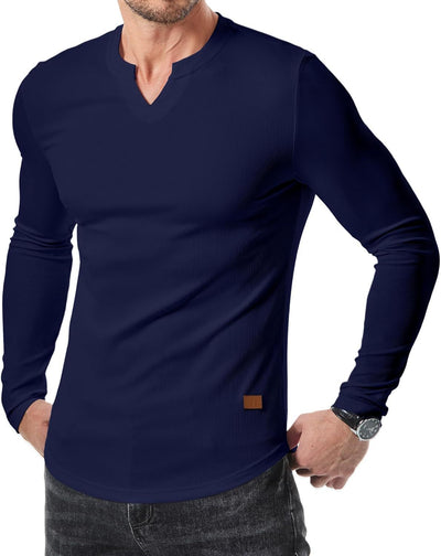 Camiseta Manga Larga Hombre Otoño Invierno - Diseño Sólido Casual - Image 40