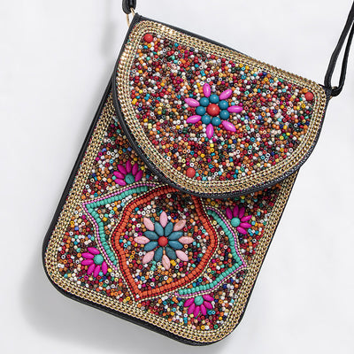 Bolsa Bohemia para Celular con Cuentas y Concha Marina - Image 71