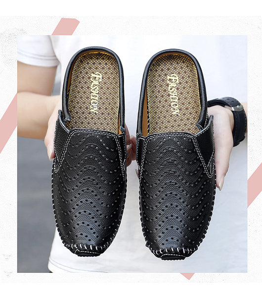 Zapatos Muller Slip-On de Cuero Genuino con Perforado - Image 14