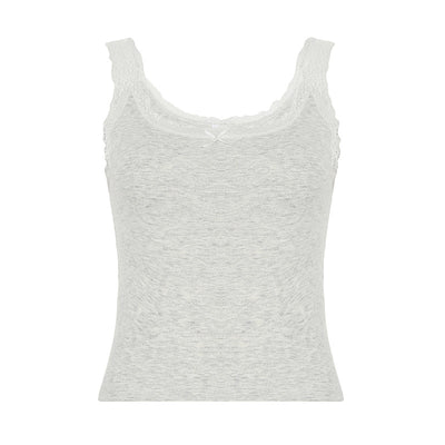 Chaleco Ajustado con Lazo de Encaje Dulce y Picante - Estilo Urbano Cuello en U - Image 18