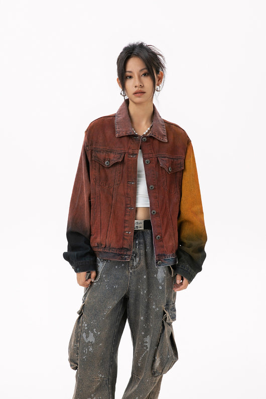 Chaqueta Denim Vintage Americana Oversize Lavado Relajado - Image 35