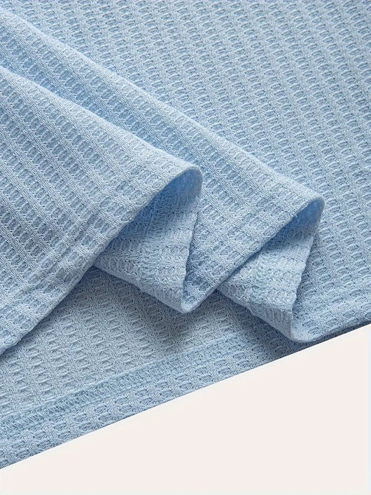 Camisa Casual de Punto Rombo con Solapa - Corte Holgado Manga Corta Hombre - Image 37
