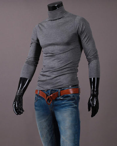 Suéter Cuello Alto Slim Fit Elegante para Hombre Joven - Image 35