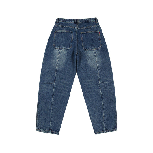 Jeans Vintage Deconstruido con Parches Pesados Lavado Retro - Image 26