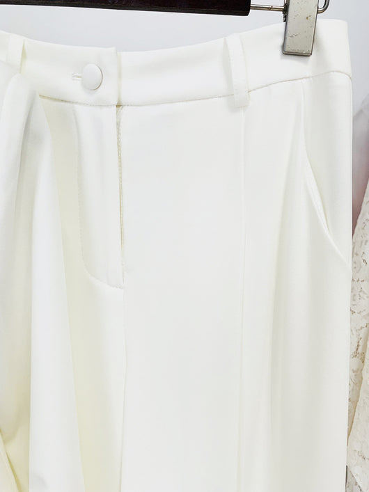 Traje Elegante de Estilo Británico con Chaqueta Corta Bordada y Pantalón Ancho - Image 29