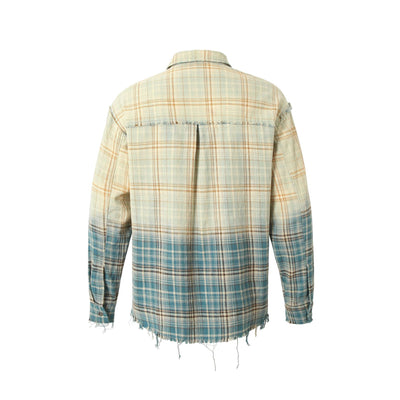 Camisa Retro de Manga Larga con Costuras y Lavado Vintage - Image 22