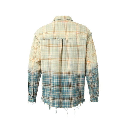 Camisa Retro de Manga Larga con Costuras y Lavado Vintage - Image 22