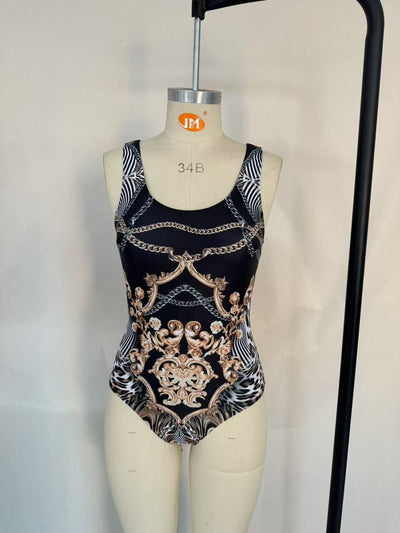 Traje de Baño Estampado Ajustado Espalda Descubierta Efecto Reductor - Image 18
