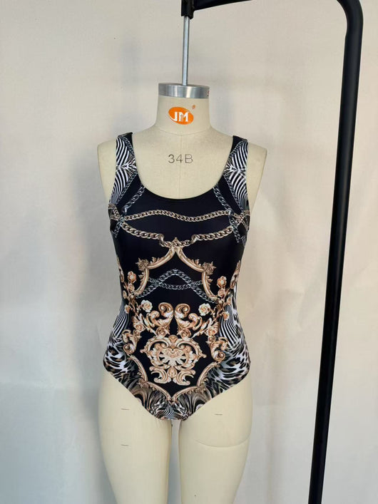 Traje de Baño Estampado Ajustado Espalda Descubierta Efecto Reductor - Image 18