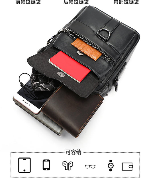 Bolso Ejecutivo de Cuero con Bandolera para Viajero - Image 9
