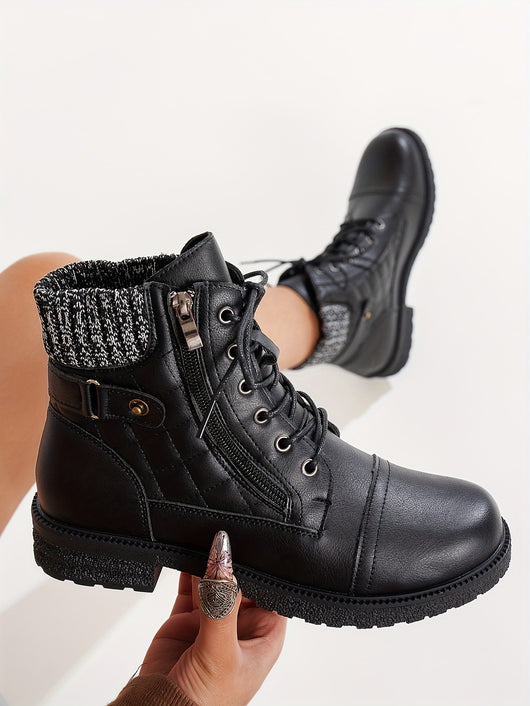 Botas Tobilleras con Cierre Lateral y Tacón Bajo para Mujer - Image 18