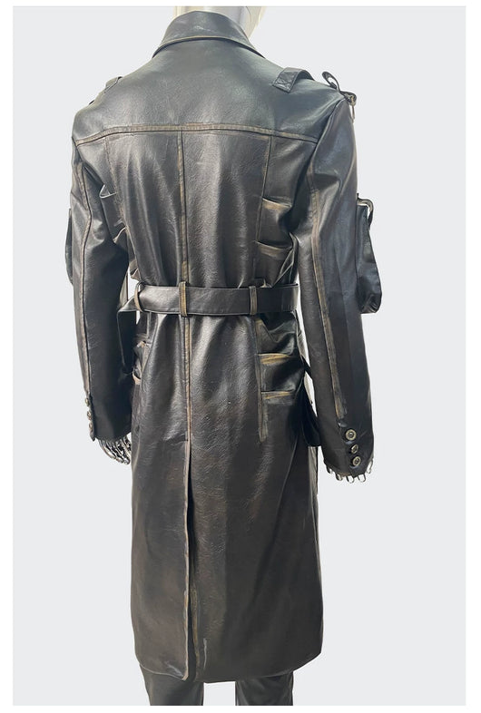 Chaqueta de Cuero para Motociclista Talla Grande - Image 20