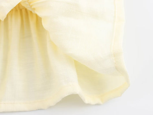 Blusa Ajustada Estilo Europeo Amarilla sin Mangas - Image 10