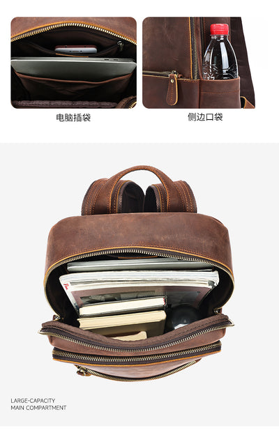 Mochila de Cuero para Hombre con Gran Capacidad - Image 21