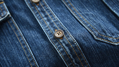 Camisa de Trabajo Denim Grueso Oversized Manga Larga para Hombre - Image 26