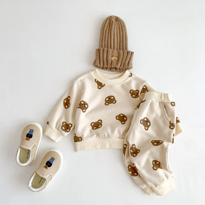 Conjunto de Ropa para Bebé Suéter de Algodón con Osito Cartoon - Image 15