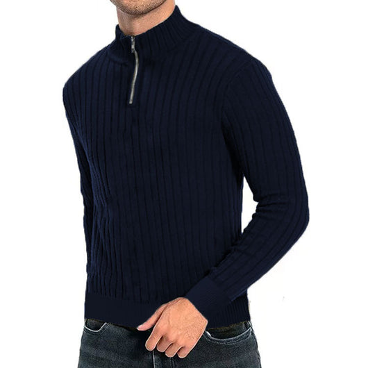 Suéter de Cuello Alto con Cierre para Hombre - Comodidad Casual - Image 28
