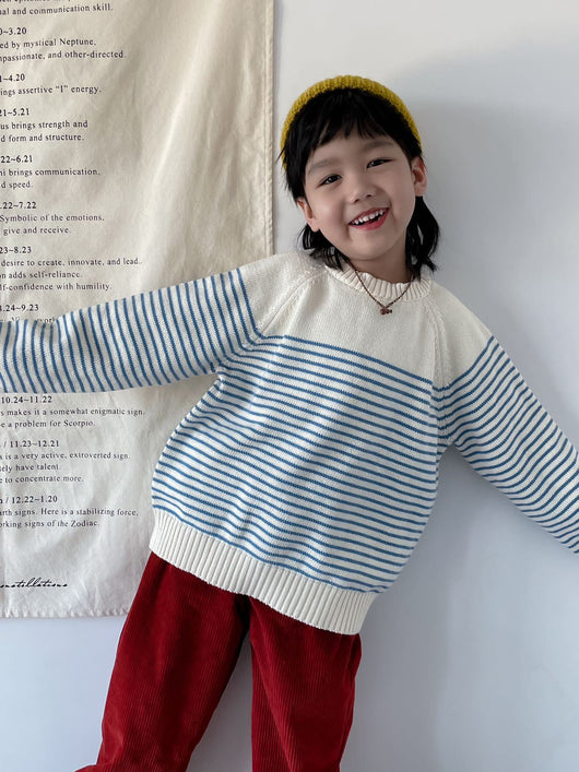 Suéter Tejido Coreano Oversized a Rayas con Capas Intercambiables - Image 20