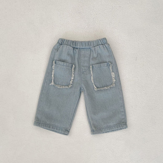 Pantalones Cortos Denim de Algodón con Bolsillos para Niños - Image 11