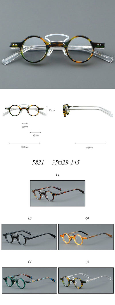 Gafas Retro Marco Redondo Pequeño Estilo Japonés - Image 12