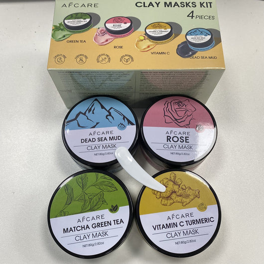 Pack 4 Mascarillas Faciales - Arcilla Verde, Té Verde, Cúrcuma y Rosa - Image 9
