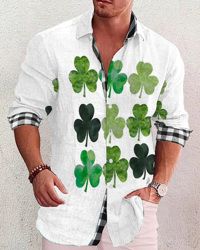 Camisa de Manga Larga con Estampado Degradado para Hombre - Image 40