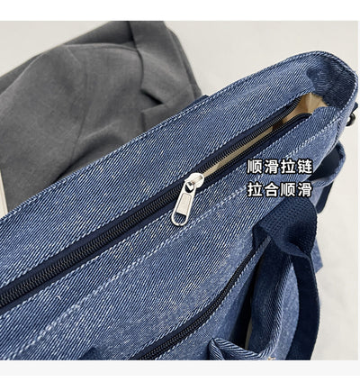 Bolso Tote de Mezclilla Retro Capacidad Extra para Mujer - Image 17