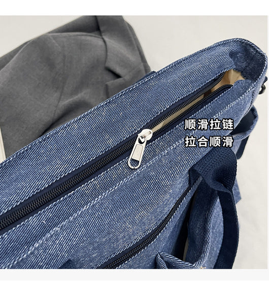 Bolso Tote de Mezclilla Retro Capacidad Extra para Mujer - Image 17