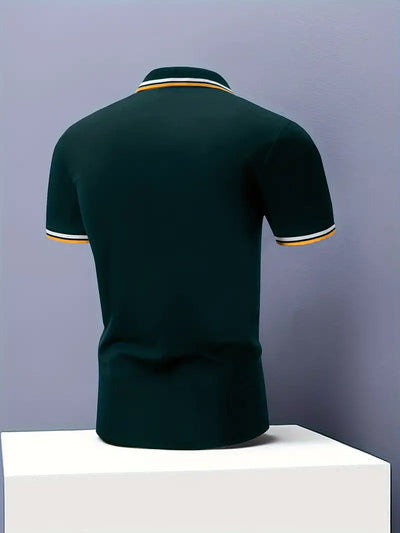 Playera Slim Fit con Cuello Solapa, Rayas Ribeteadas y Costuras Contrastantes - Image 20