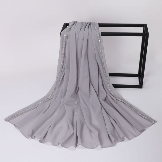 Pañuelo Casual de Chifón Liso para Mujer - Image 31