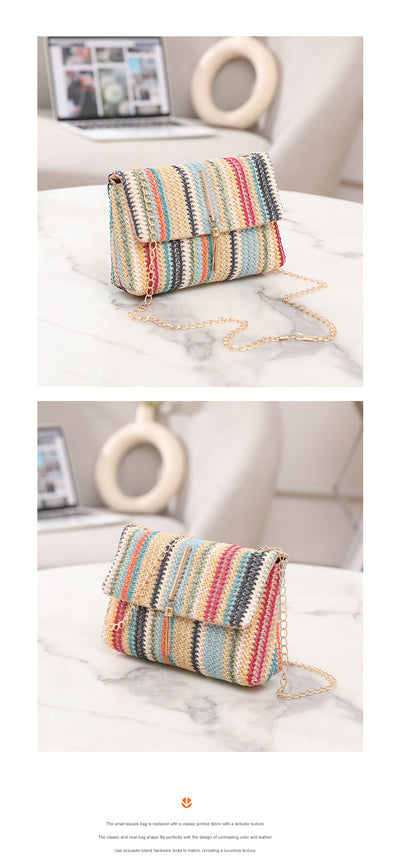 Bolso Bandolera Tejido de Paja Estilo Coreano - Image 24