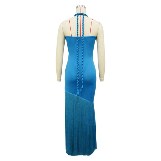 Vestido Tubo Escotado con Detalles de Borlas - Image 33