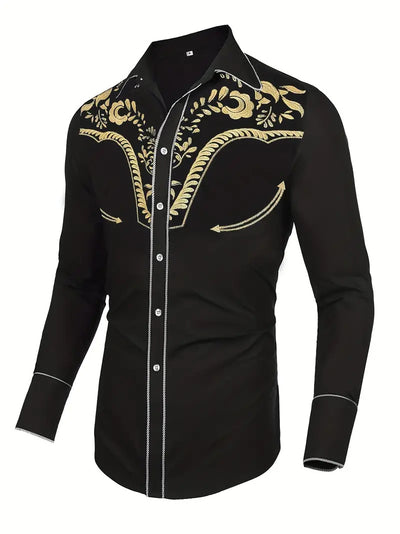 Camisa Suelta Estampada Estilo Western Americano - Image 48