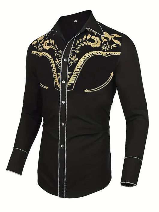 Camisa Suelta Estampada Estilo Western Americano - Image 48