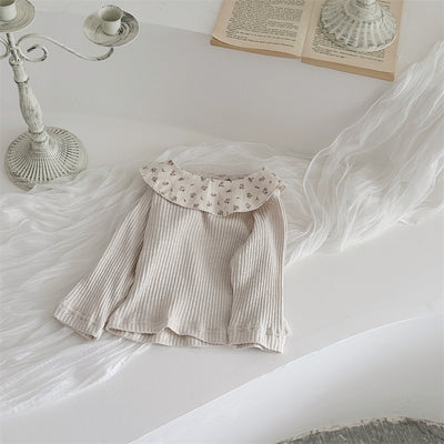 Blusa Infantil de Manga Larga con Cuello Volante y Estampado Floral - Image 16