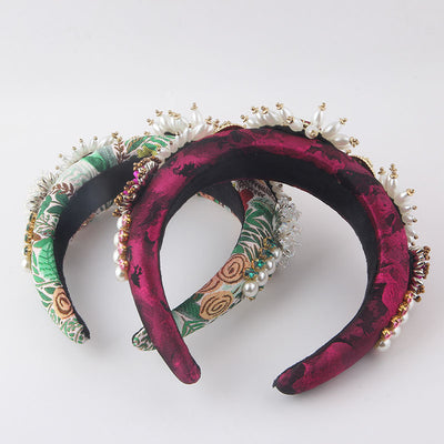 Diadema de Lujo Barroco con Perlas y Cristales Brillantes - Image 18