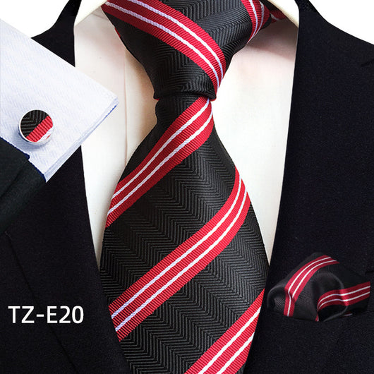 Set de 3 Piezas: Corbata Paisley, Pañuelo de Bolsillo y Gemelos - Image 42