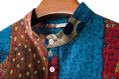 Camisa de Lino Floral Casual para Hombre - Image 35