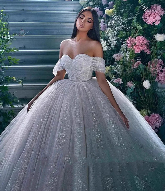 Vestido de Novia Hombros Descubiertos Estilo Hada Bosque Lentejuelas Efecto Silueta - Image 17