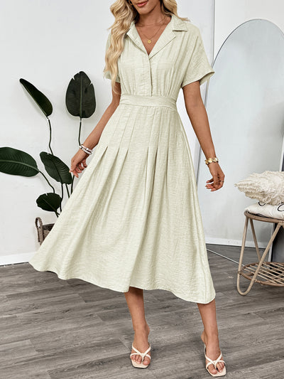 Vestido Camisero Ajustado con Bolsillos - Falda Entallada para Oficina - Image 17