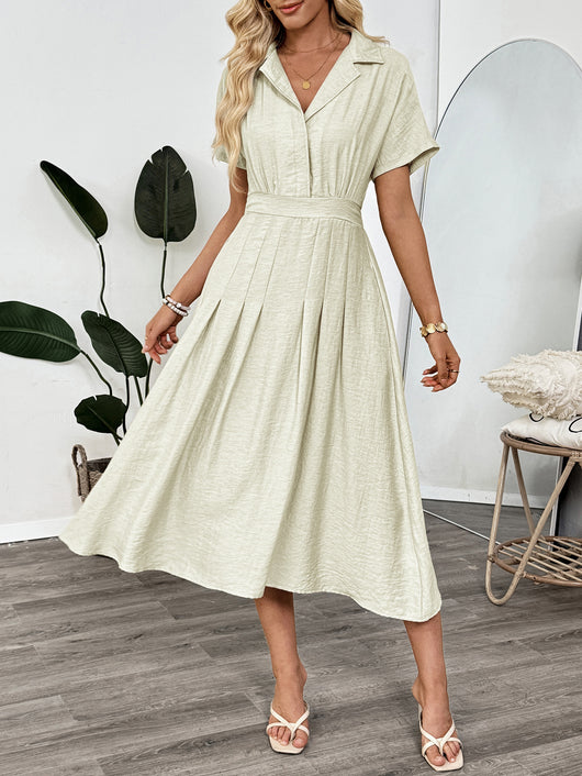 Vestido Camisero Ajustado con Bolsillos - Falda Entallada para Oficina - Image 17