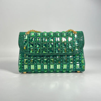 Clutch de Cristal Brillante con Cadena de Strass - Image 18