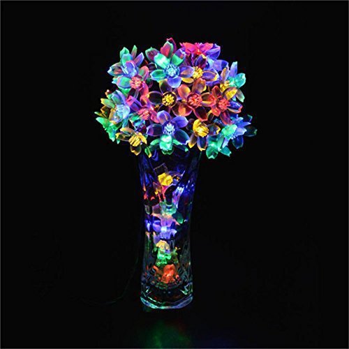 Cadena de Luces LED Solar Flor de Cerezo para Patio Navideño Impermeable - Image 14