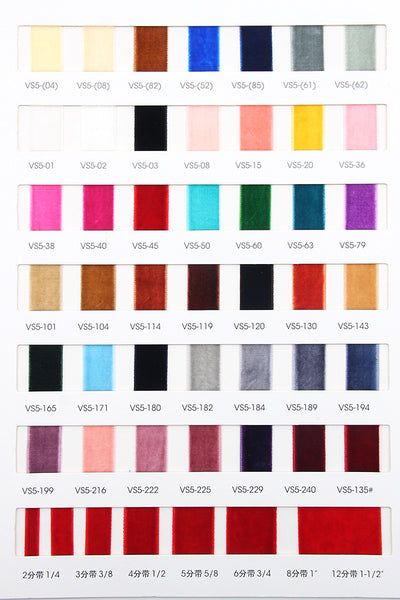 Cinta de Terciopelo de Color Liso para Manualidades y Decoración - Image 28