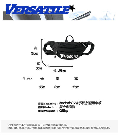 Bolsa Pecho Hombre Estilo Japonés Crossbody Deportiva con Compartimentos Cargo - Image 11